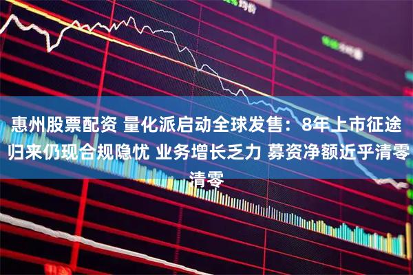 惠州股票配资 量化派启动全球发售：8年上市征途 归来仍现合规隐忧 业务增长乏力 募资净额近乎清零